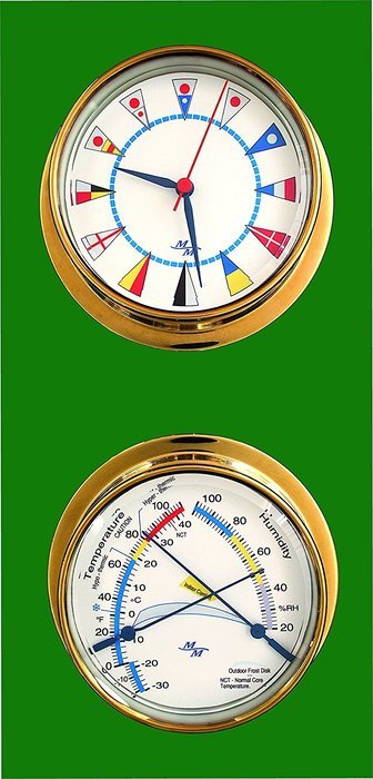 White Flag 5.85 Windlass Gift Set presented in a Leather Finish Felt Lined Gift Box with Clock and Comfort Meter N4