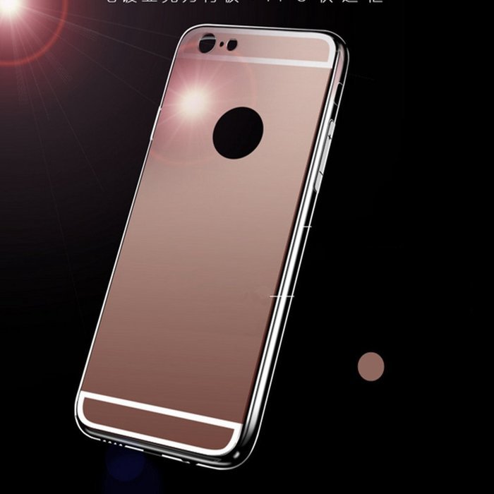 iPhone 7 Glass Mirror Case-Auroralove Silver Luxury Beauty Makeup Case Soft Slim Glass Mirror Case Rubberized...