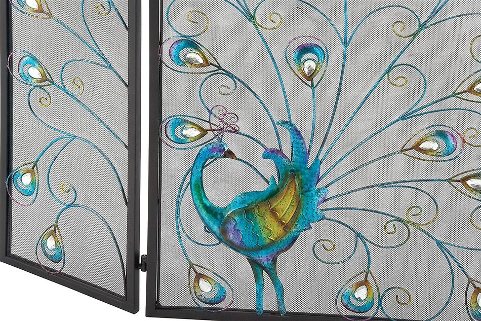 Deco 79 Metal Fireplace Screen 48 by 32-Inch N2