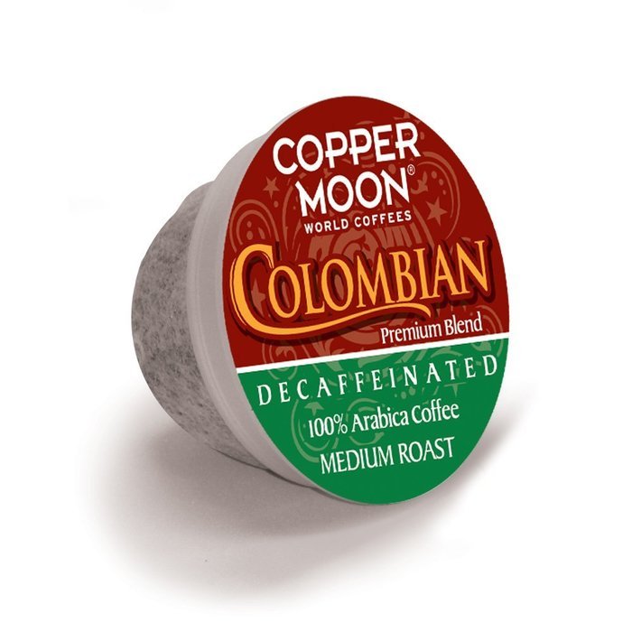 Copper Moon Coffee Colombian Decaf, Single Cups, 12 Count for Keurig K-cup Brewers N2