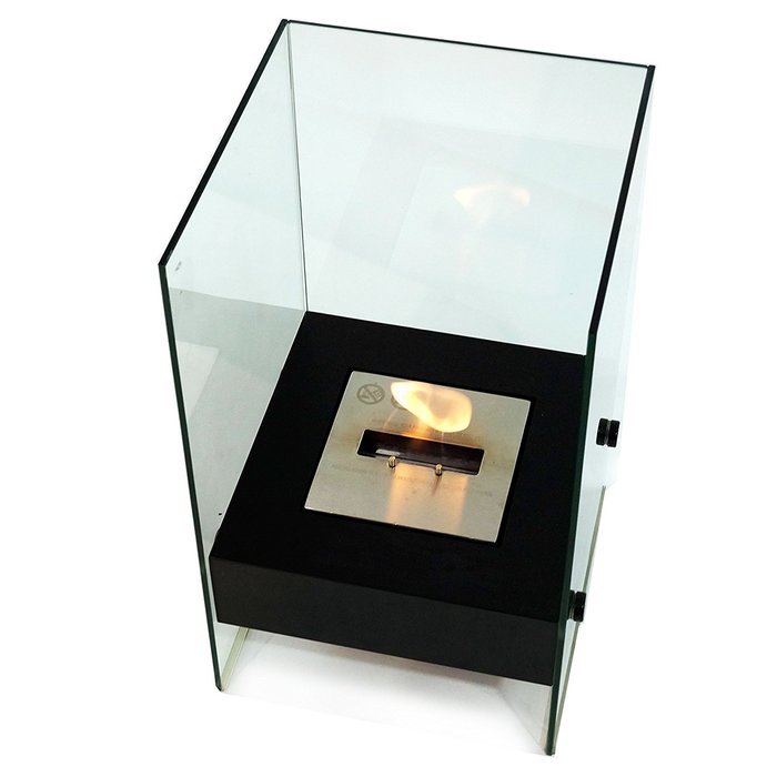Chic Fireplaces Bismarck Luxury Ventless Black Free Standing Modern Bio-ethanol Fireplace Stainless Steel Burner... N4