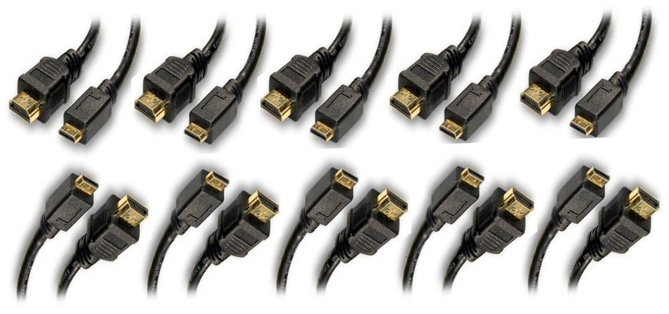 Gold Plated HDMI to HDMI Mini cable, 1.83 meters, 6 feet N2