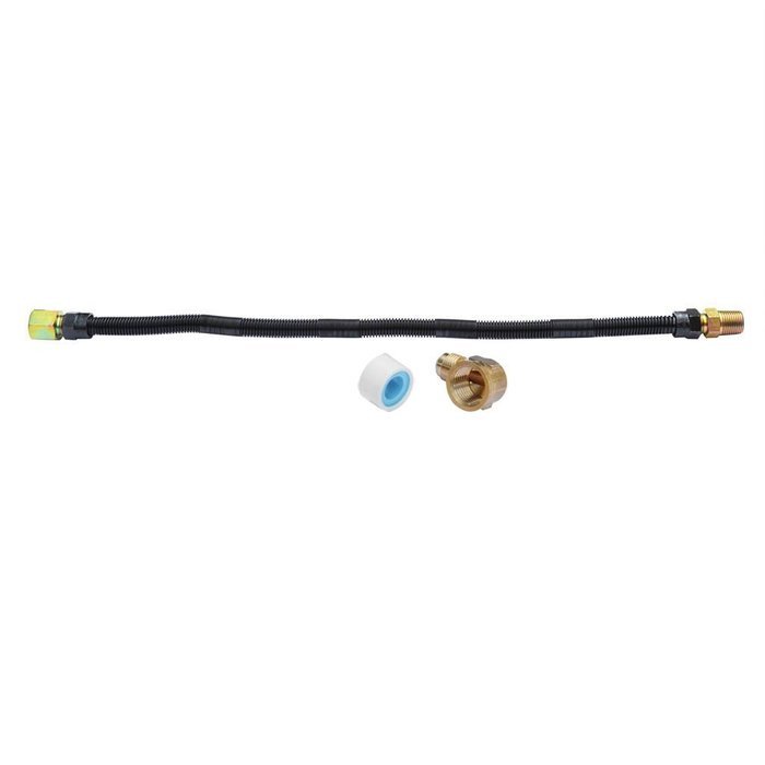 Stanbroil 3/8" X 18" Non-Whistle Flexible Flex Gas Line Assembly Kit for NG or LP Fire Pit and Fireplace N2
