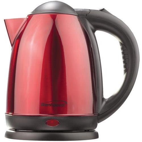 Brentwood Kt-1795 1.5-Liter Stainless Steel Electric Cordless Tea Kettle (Red)
