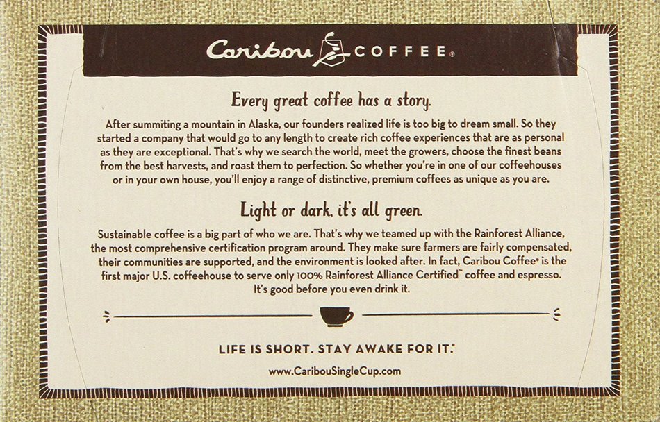 Caribou Coffee, Caribou Blend KCups, K-Cups for Keurig Brewers, 12 pack N5