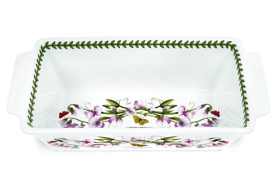 Portmeirion Botanic Garden Meatloaf Dish, 2 Lb, 12" x 5.5"