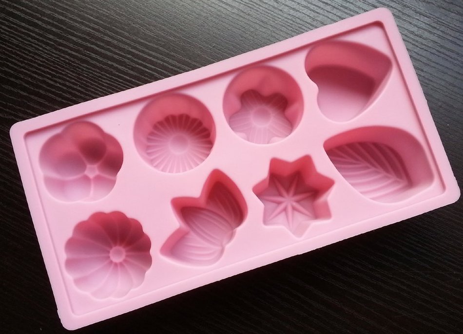 8 Cavity Flowers Silicone Non Stick Cake Bread Mold Chocolate Jelly Candy Baking Mould+free Cable Tie N2