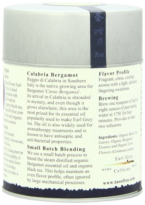 The Tao of Tea, Blue Flower Earl Grey Black Tea, Loose Leaf, 3.5 Ounce Tin N3
