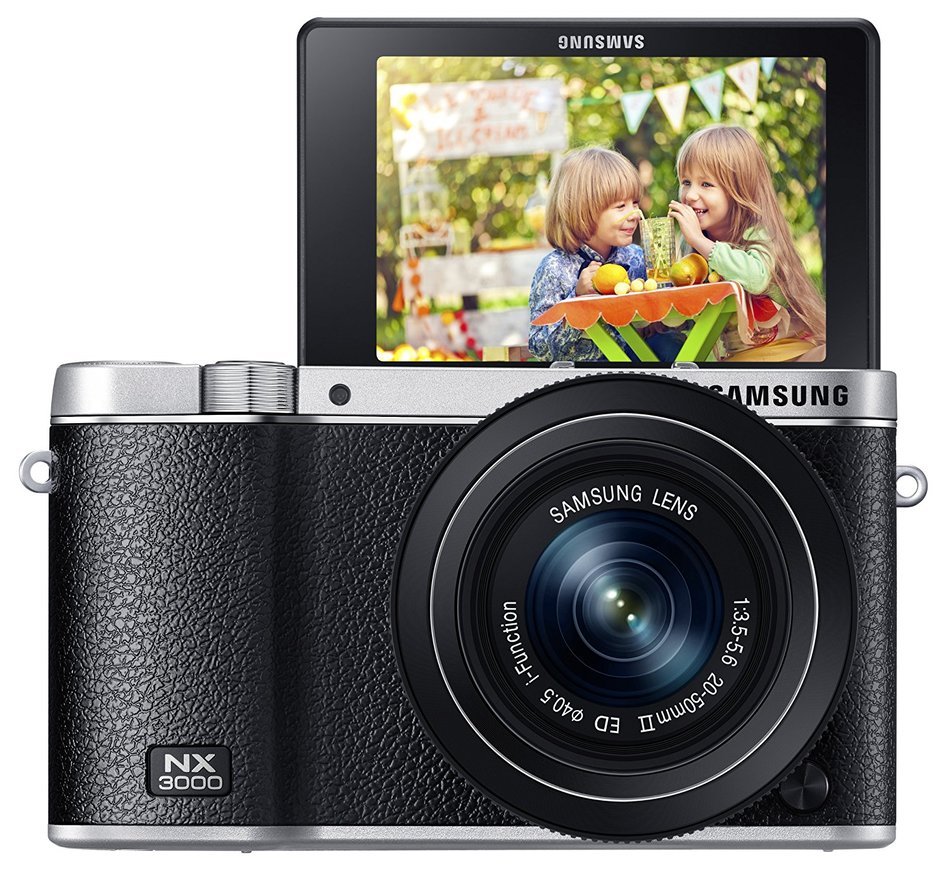 Samsung NX3000 Wireless Smart 20.3MP Mirrorless Digital Camera with 16-50mm OIS Power Zoom Lens and Flash (Black) N7