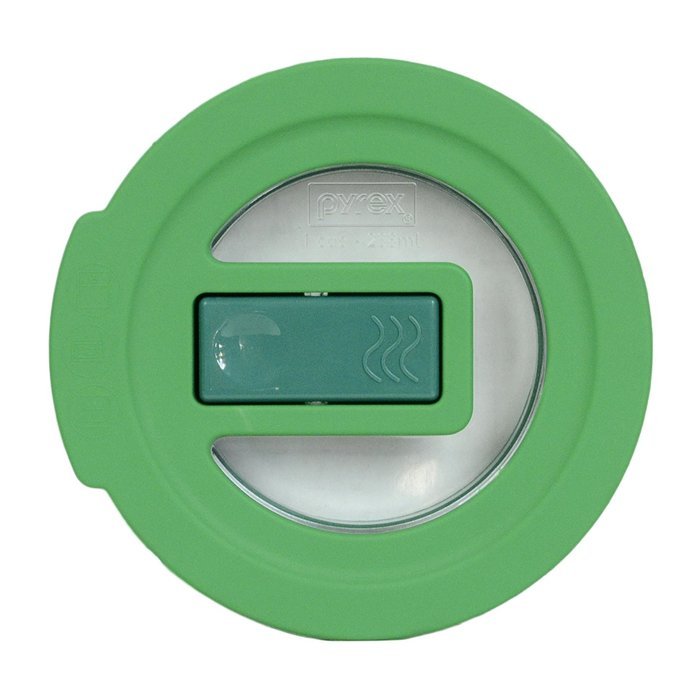 Pyrex 7202-NLC Green No-Leak Vented Round Storage Lid for 1 Cup Bowl (4-Pack) N4