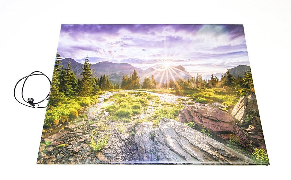 Heartwarmers Heated Artwork - Island, 48" x 60" - Radiant Space Heaters N3