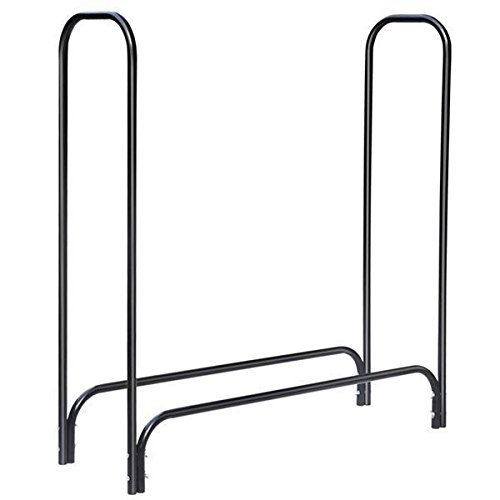 World Pride Heavy Duty Steel Firewood Log Rack Wood Storage Holder Black (8-Feet Outdoor Log Rack) N3