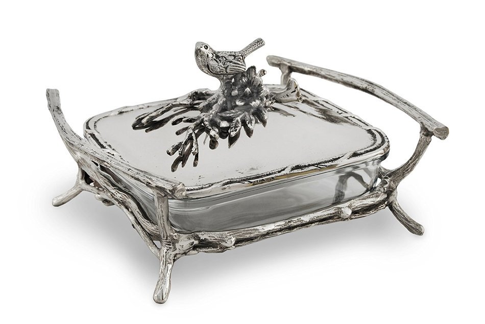 Star Home Bird and Branches Square Baker/Server with Lid