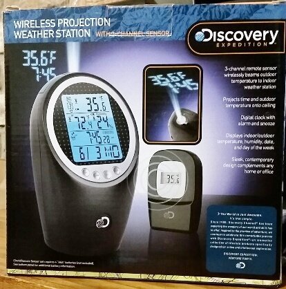Discovery Expedition Wireless Multi-Channel Projection Weather Station with Indoor/Outdoor Temperature N3