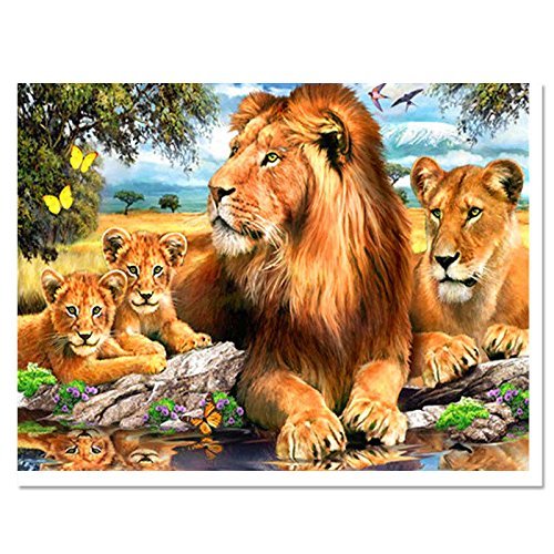 EverTrust(TM) Real Diamond Embroidery Animals Three Dimensional Cross Stitch Kits Full Square Resin Particles...
