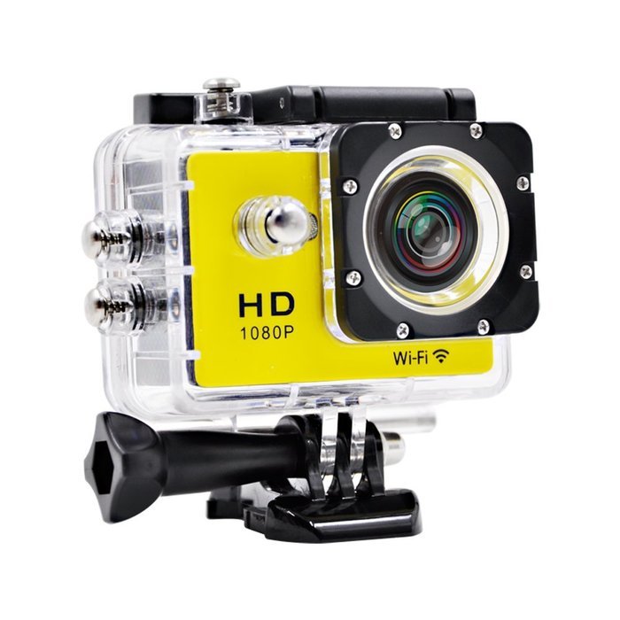 Meree D18 Bicycle Helmet Sports DV Action Waterproof Car Camera（yellow）