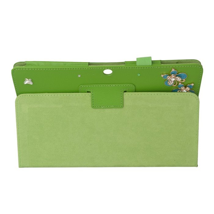 KAKA(TM) 3D Handmade Rhinestone Crystal PU Leather Stand Folding Protective Tablet Case Cover For Acer Iconia... N5