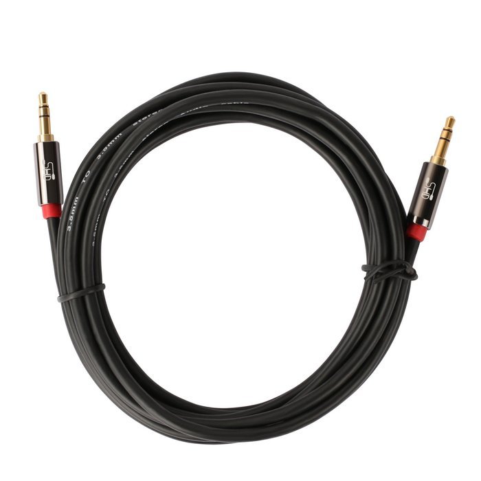 Super HD 3.5mm Aux Stereo Audio Cable Angled Male Type 24K Gold Plated Step Down Design Metal Connectors with... N5