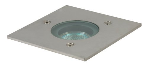 Eurofase IG-02-S5 In-Ground MR16 Square Uplight, Black/Stainless Steel by Eurofase