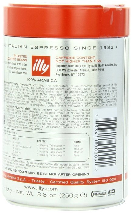 Illy Whole Bean Coffee Variety 2 Pack (Dark Roast 8.8 Oz + Medium Roast 8.8 Oz) N4