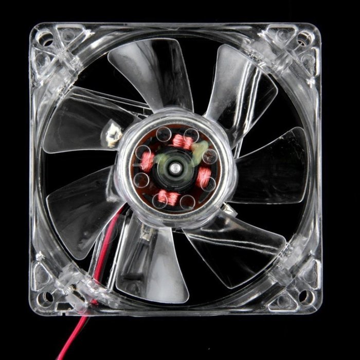 AMA(TM) Blue Quad 4-LED Light Neon Clear PC Computer Case Cooling Fan Pad Tray Chilling Stand (Blue 2) N44