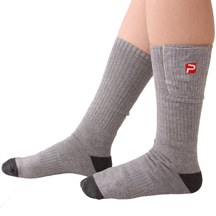 PROsmart HS-73-20 Unisex Battery Heated Socks Size 6-10 US Gray N2