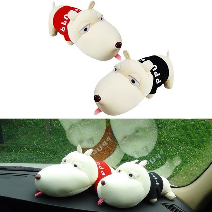 Mimgo Store Lovely Dog Doll Car Decor Purify Air Bamboo Charcoal Bag Adsorb Odor Deodorant (Red) N3