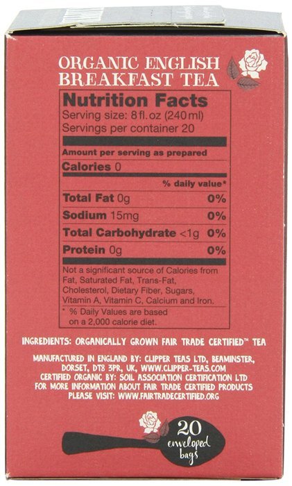 Clipper Fair Trade Organic Earl Grey Tea, 20-Count (Pack of 6) N32