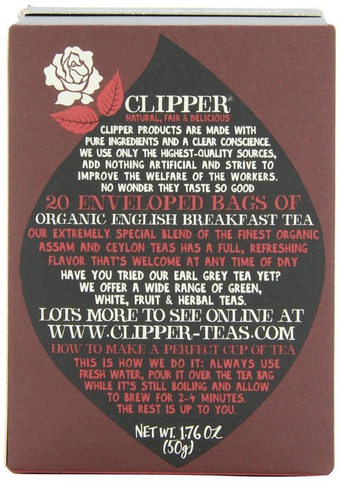 Clipper Fair Trade Organic Earl Grey Tea, 20-Count (Pack of 6) N33