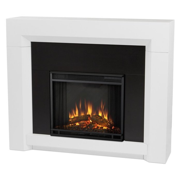 Real Flame 4001E-W 4001E Colton Electric Fireplace, Medium, White N3