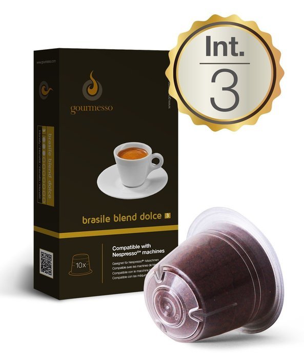 Gourmesso Brasile Blend Dolce - 10 Nespresso &reg; compatible coffee capsules - $0.49/pod N2