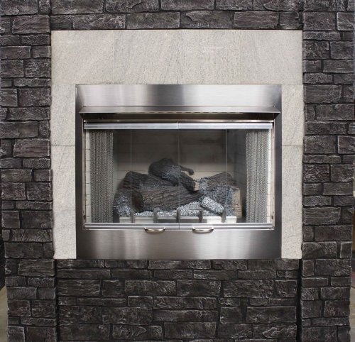 Bi-Fold 42 inch Stainless Steel Frame Glass Door