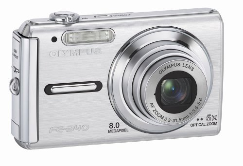 Olympus FE-340 8MP Digital Camera with 5x Optical Zoom (Silver) N3