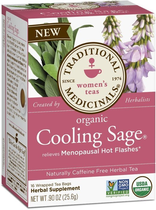 Traditional Medicinals Organic Cooling Sage Tea, 16 Tea Bags (Pack of 6) N5