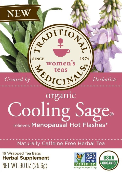 Traditional Medicinals Organic Cooling Sage Tea, 16 Tea Bags (Pack of 6) N6