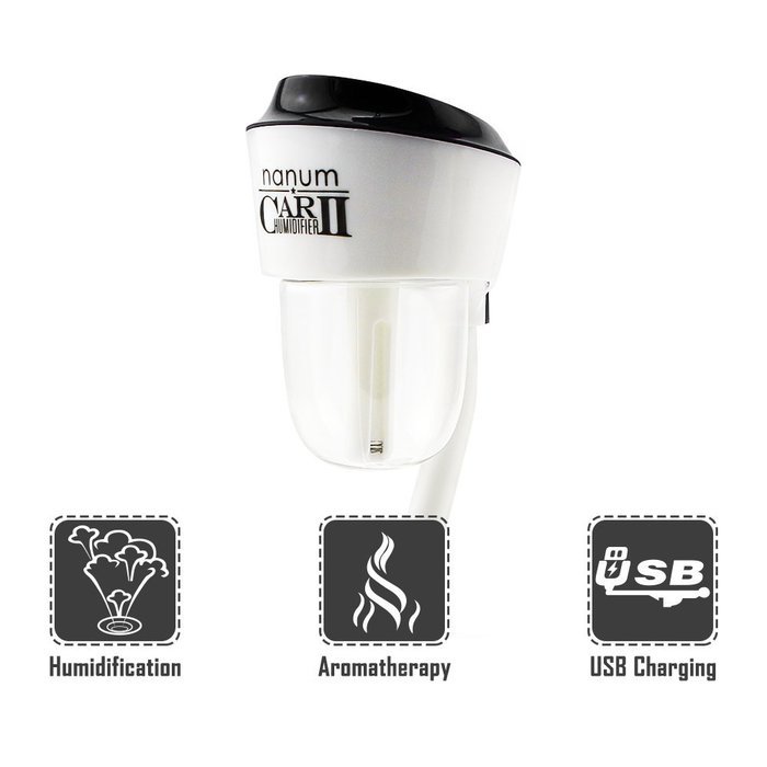 Thunder Car Air Humidifier with Dual USB Charger Port, Aromatherapy Essential Oil Aroma Diffuser, Air Purify with... N13