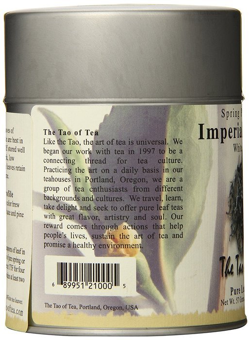The Tao of Tea, Imperial White Tea, Loose Leaf, 2.0 Ounce Tins N4
