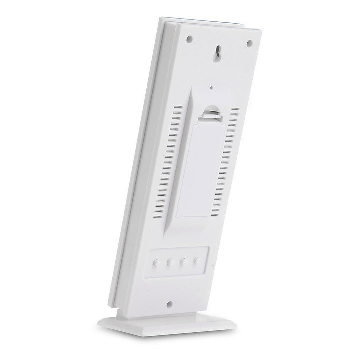 Momoday Luminous Digital LCD Hygrometer Humidity Thermometer Temperature Meter Clock(White) N7