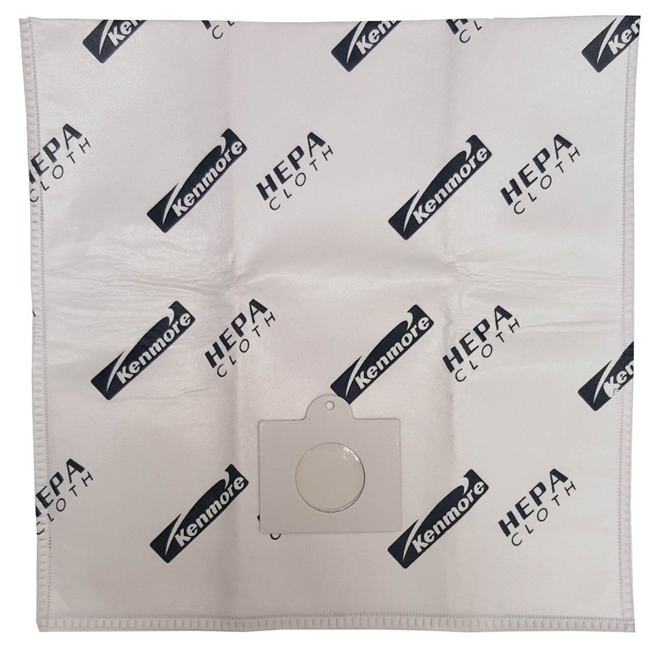 Kenmore HEPA Type Q Cloth Canister Vacuum Bags Fits type Q - (3 Bags) By Vacow ClearFlow TM