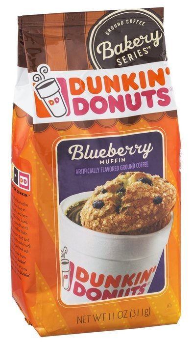 Dunkin Donuts Ground Coffee. (Pack of 2) (Blueberry Muffin)
