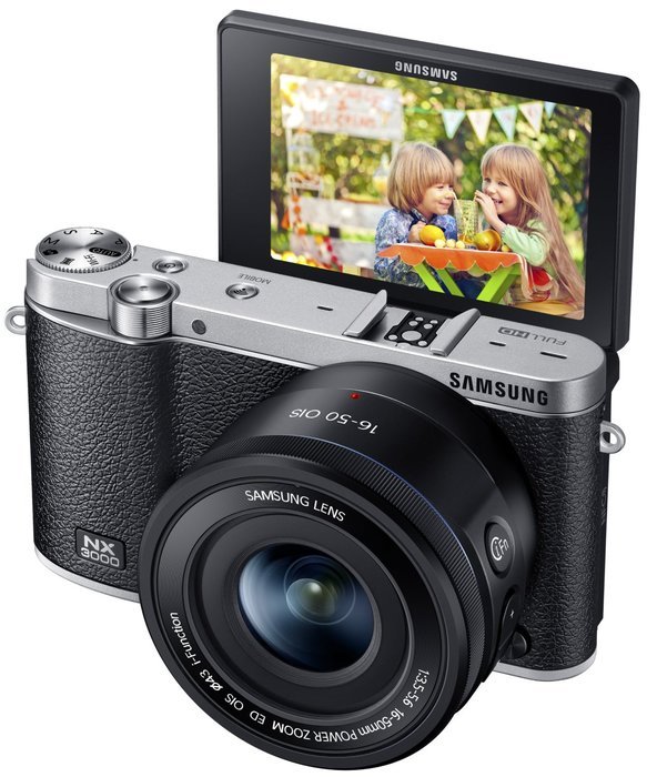 Samsung NX3000 Wireless Smart 20.3MP Mirrorless Digital Camera with 16-50mm OIS Power Zoom Lens and Flash (Black) N8