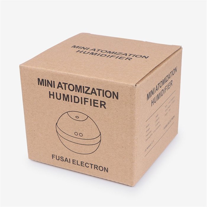 ONEVER 300ml USB Ultrasonic Aroma Aromatherapy Humidifier with Blue LED Light (Dark wood color) N5