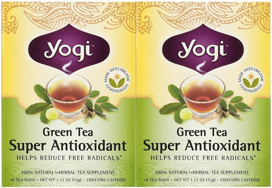 Yogi Tea Green Tea Super Antioxidant, Herbal Supplement, Tea Bags, 16 ct, 2 pk