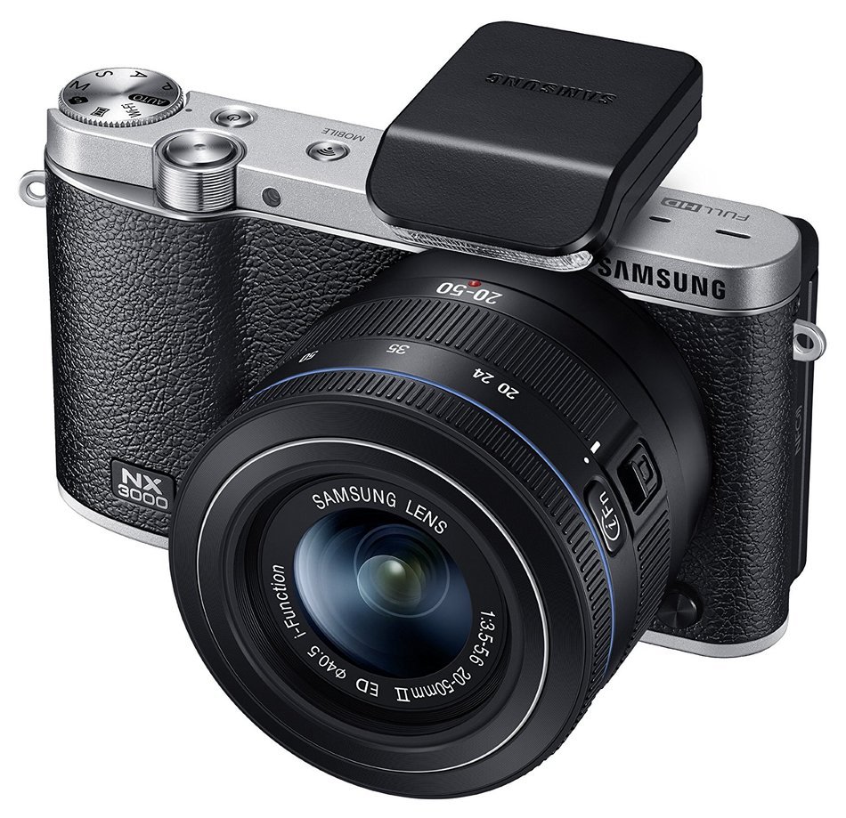 Samsung NX3000 Wireless Smart 20.3MP Mirrorless Digital Camera with 16-50mm OIS Power Zoom Lens and Flash (Black) N15