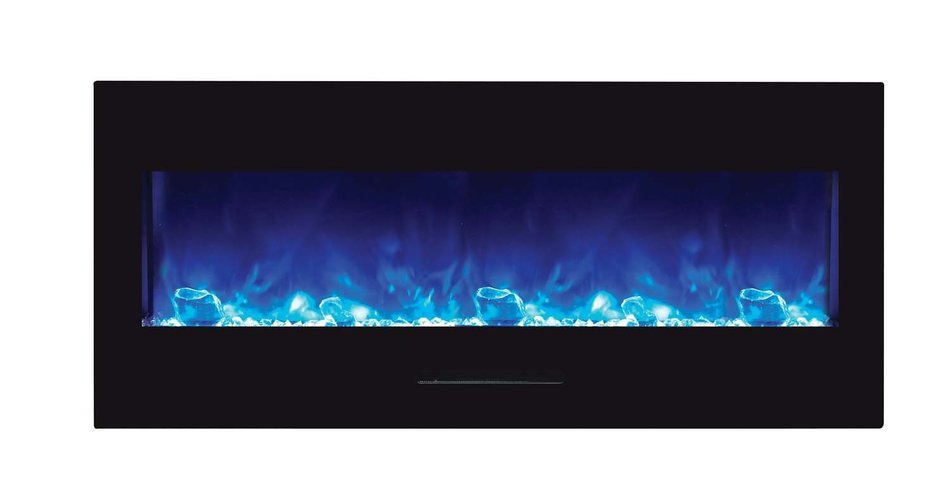 Amantii Wall Mount / Flush Mount Series Electric Fireplace with Ice Media Kit, 50 Inch
