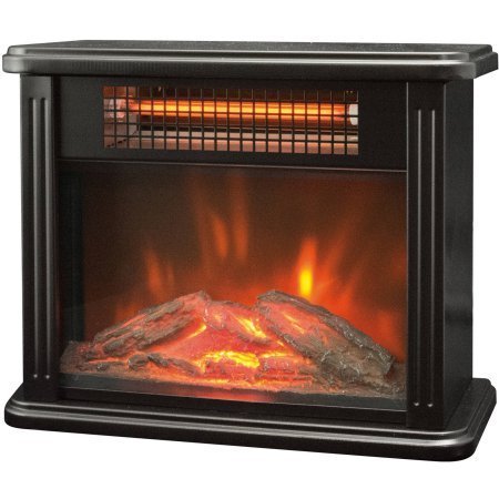 Lifesource Durable, Effiecient,, Tabletop Infrared Personal Space Heater with Realistic Flame Effect