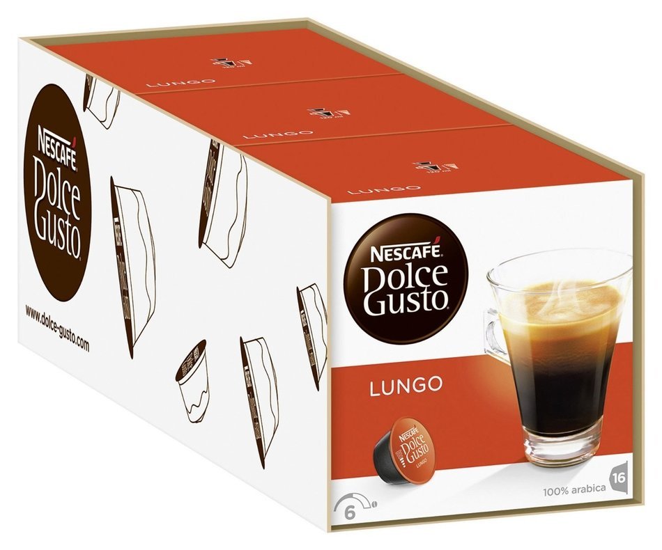 Nescaf&eacute; Dolce Gusto Caf? Lungo 16 Capsules (pack Of 3, Total 48 Capsules)