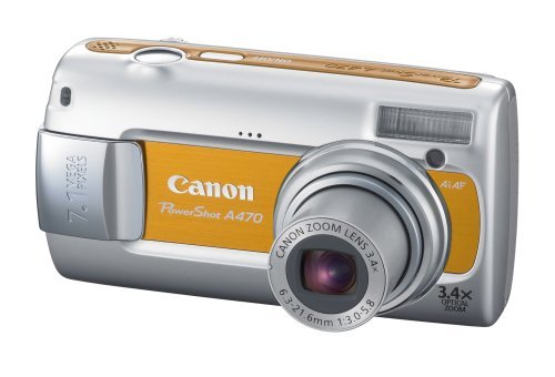 Canon PowerShot A470 7.1 MP Digital Camera with 3.4x Optical Zoom (Red) N3