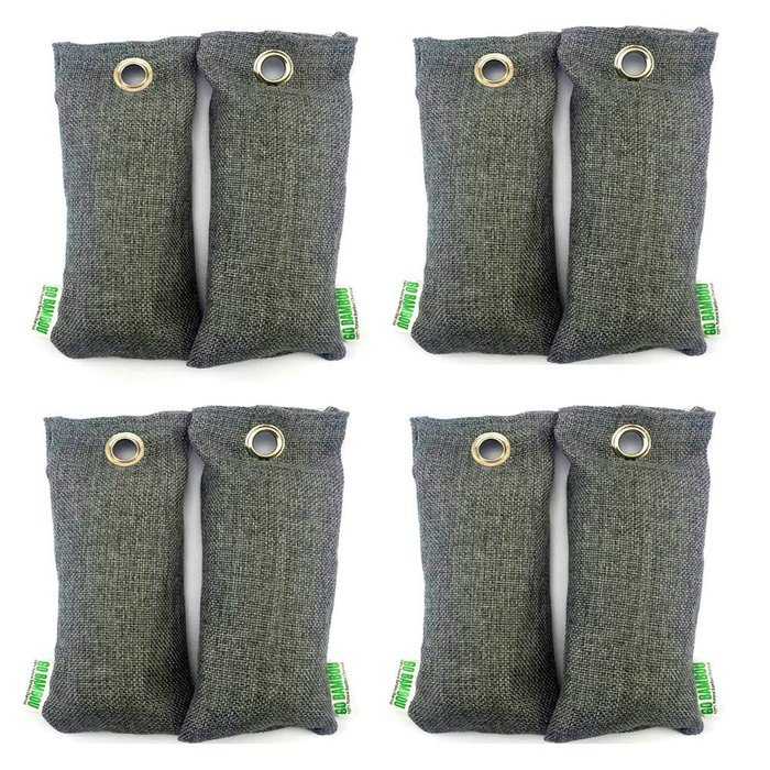 Go Bambou 100% Natural Bamboo Charcoal Air Purifying Bag - 75g x 2 Bags (Pkg4-8bags) N2