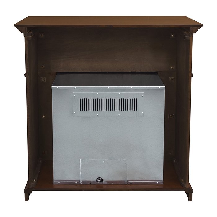 Pleasant Hearth VFF-PH26D Cherry Intermediate Vent-Free Dual Fuel Gas Fireplace with Wall Corner Combo N4
